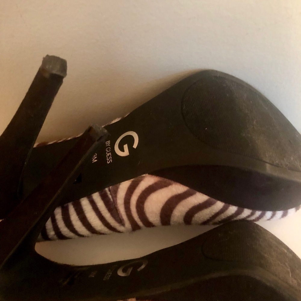 Guess Fur Zebra Print Heels-Size 9 - image 4